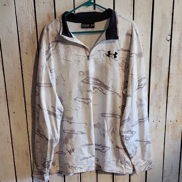 Under Armour White and Gray Patterned Pullover - Picture 1 of 3